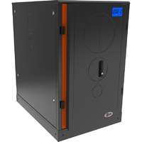 EDGE-3 24U 780W x 1100D Soundproof Micro Data Center Server Rack for Office and Sensitive Location Deployment Black with Orange Trim